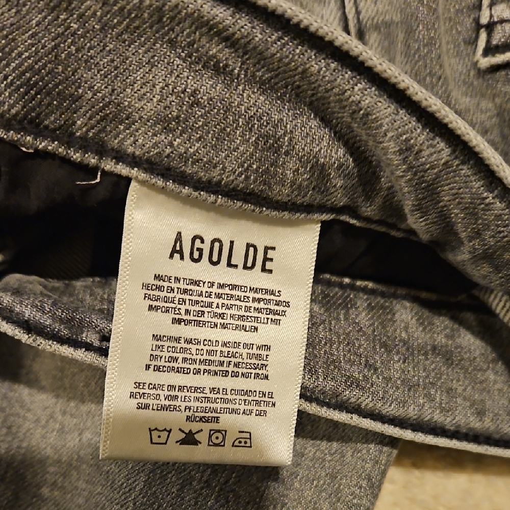 Agolde High-Rise Women's Gray Denim Jeans